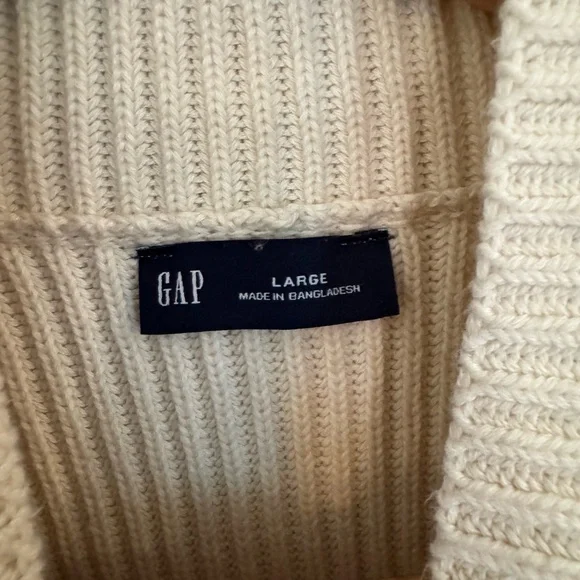 GAP Oversized Mock Neck Sweater | Size L | Ivory - Picture 5 of 5